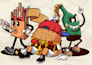draw vintage cartoon and character design in pop art style